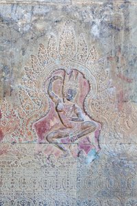 Relieve de Apsara danzante en el muro exterior occidental, Angkor Wat, Camboya (foto) de Unbekannter Künstler