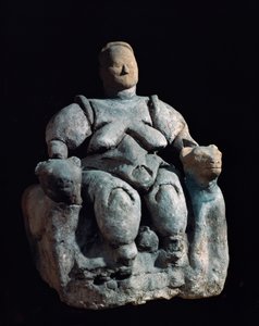 Diosa madre, estatua de terracota. 8000-6000 a.C. procedente de Çatalhöyük de Unbekannt
