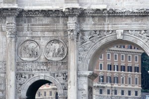 Detalle del Arco de Constantino, construido en el año 315 d.C. de Unbekannt