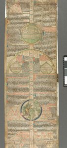 Detalle de un redondel de Pedro de Poitiers, Compendium historiae in genealogia Christi (Pergamino) de Unbekannter Künstler
