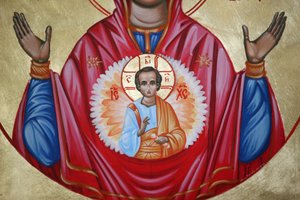 (detalle) de un icono en la iglesia búlgara de San Esteban, Estambul, Turquía de Unbekannt