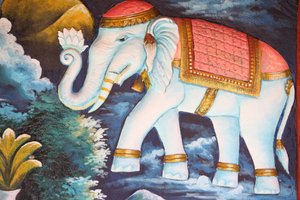 Elefante devoto, Siem Reap, Camboya de Unbekannt