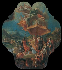El traslado del Lugar Santísimo de Säben a Brixen (970 d. C.) de Unbekannter Künstler