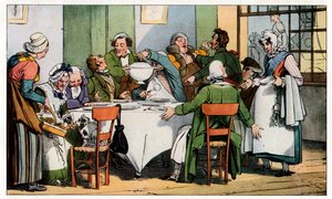 Cenar en una posada francesa del siglo XIX de Unbekannter Künstler