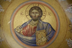Cúpula de la iglesia ortodoxa griega Katholikon en la Iglesia del Santo Sepulcro, Jerusalén, Israel de Unbekannt