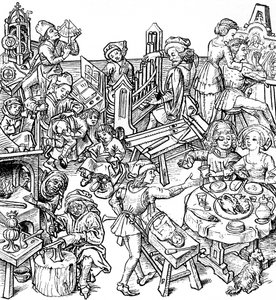La vida doméstica del siglo XVI de Unbekannter Künstler