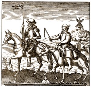 Don Quijote y Sancho Panza de Unbekannter Künstler