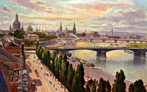 Dresde Vista de la ciudad de Unbekannter Künstler