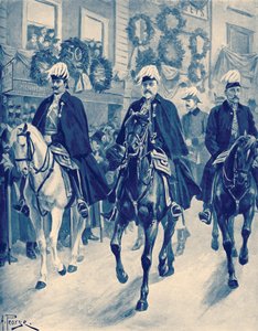 Eduardo VII en el cortejo fúnebre de la reina Victoria de Unbekannter Künstler
