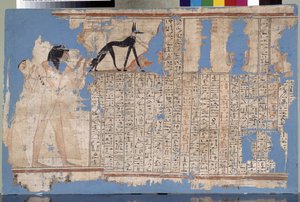 Egipto: Papiro de la XIX dinastía a nombre de Praemheb. Museo de Arqueología del Mediterráneo, Marsella de Unbekannter Künstler