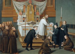 Un miembro de la Casa Este renuncia a una orden religiosa de Unbekannter Künstler
