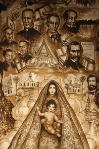 El mural de la Ermita, fresco en la iglesia Ermita de la Caridad, Miami, Estados Unidos de Unbekannt