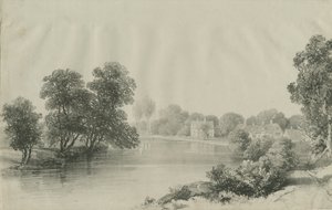 Elford Hall y Rectoría: litografía, nd [?siglo XIX] de Unbekannt