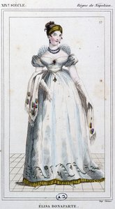 Elisa Bonaparte Baciocchi, hacia 1810 (grabado) de Unbekannter Künstler
