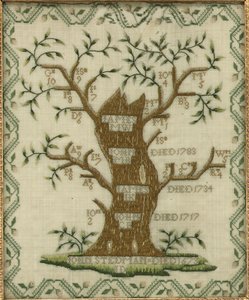 Árbol genealógico bordado de Unbekannt