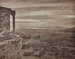 "En Grèce par monts et par vaux" ("En Grecia por montes y valles"): Valle de Atenas desde las alturas de los Propileos de Unbekannter Künstler