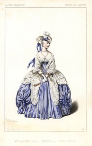La actriz inglesa Madame Paul Ernest como Marquesa en Gentil Bernard, ou L