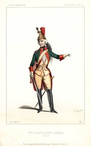 La actriz inglesa Pauline Virginie Dejazet como Gentil Bernard, ou L