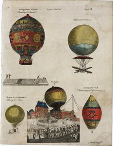 Ejemplos de globos aerostáticos usados en ascensos famosos de Unbekannt
