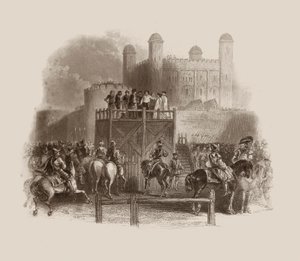 Ejecución de John Dudley en 1553 (grabado) de Unbekannter Künstler