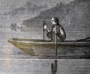 Experimento para medir la velocidad del sonido en el agua de Unbekannter Künstler