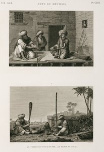 Fabricación de pipas y trituradores de tabaco, Egipto, c. 1798