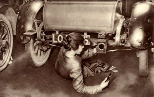 Mujer mecánica durante la Primera Guerra Mundial de Unbekannter Künstler