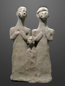 Figurilla de un grupo familiar, 2000-1500 a.C.