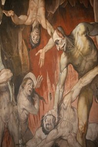 Duomo de Florencia. Fresco que representa el infierno, Florencia, Italia de Unbekannt