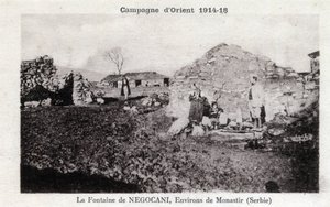Primera Guerra Mundial - Campaña del Este: Fuente Negocani en Serbia (actualmente Macedonia) de William M. Timlin