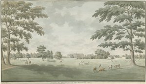 Fisherwick Hall: dibujo a la acuarela, 1786 de Unbekannt