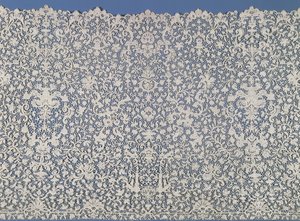 Volante de encaje guipur, francés, c.1700 de Unbekannt