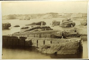 Francia, Aquitania, Pirineos Atlánticos (64), Biarritz: Desarrollo del puerto de pescadores de Unbekannter Künstler