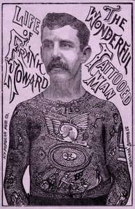 Frank Howard el Maravilloso hombre tatuado, c.1900 de Unbekannt