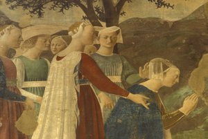 Fresco, basílica de San Francisco, Arezzo, Toscana, Italia