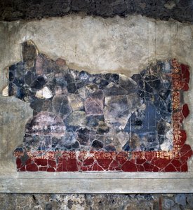 Fresco, Villa Arianna, Stabiae, Campania, Italia, civilización romana, siglo II a.C., (detalle) de Benjamin Baud
