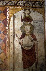 Fresco de la Torre Ferrande en Pernes-les-Fontaines (Pernes les Fontaines, Vaucluse (84) del siglo XIII: San Cristóbal llevando a Cristo de Unbekannt