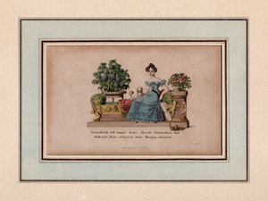 La amistad adornará siempre vuestras veladas, Augsburgo, c.1830 (grabado) de Unbekannter Künstler