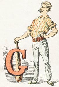 G - Gimnasta - Alfabeto Infantil, Ediciones Gordinne 1920