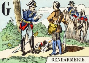 G: Gendarmería - El Alfabeto de la Caza, c.1890 de Unbekannt