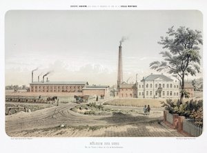 Escenas Industriales Generales. Fábrica de zinc en Mulheim an der Ruhr, Alemania de Unbekannt