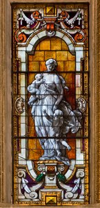 Génova, Duomo (Catedral de San Lorenzo), en el interior, La Capilla Lercari o La Capilla del Santísimo Sacramento (ábside norte): "vidriera" de Unbekannter Künstler