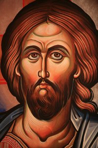 Icono ortodoxo griego que representa a Cristo, Tesalónica, Grecia de Unbekannt