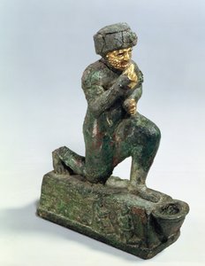 Hammurabi, rey de Babilonia, rezando ante un árbol sagrado, c.1750 a.C.