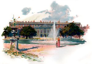 Hampton Court, fachada este de Unbekannter Künstler
