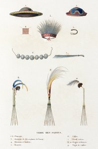 Sombreros, peines y otros artefactos de 