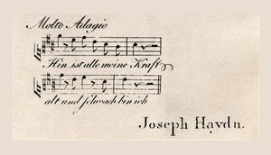 Tarjeta "Anti-Visiting" de Haydn (grabado) de Unbekannter Künstler