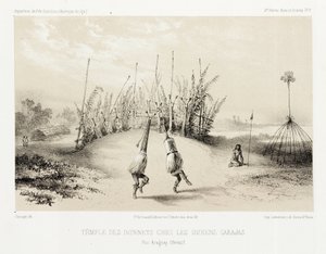 Tocado del templo de los indios Carajás, Brasil, c. 1843-1847 de Unbekannt