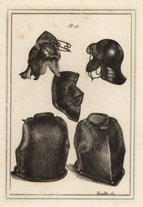 Casco, peto y espaldar usados por el general roundhead Robert Greville, Lord Brooke, cuando fue asesinado en Lichfield de Unbekannt