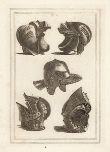 Casco de John de Courcy, Conde de Ulster, casco de Oliver Cromwell, casco de justas de Unbekannt